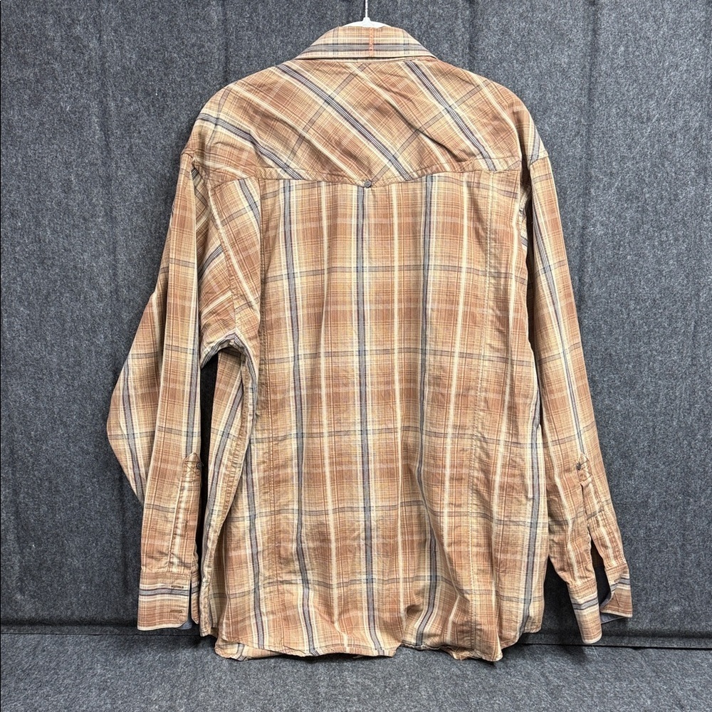 Columbia Tan and Brown Plaid Shirt - Picture 4 of 6